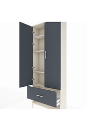 Arges Dolap 4 Raflı Tek Çekmeceli 2 Kapaklı 88x30x221 - S30M029V2A