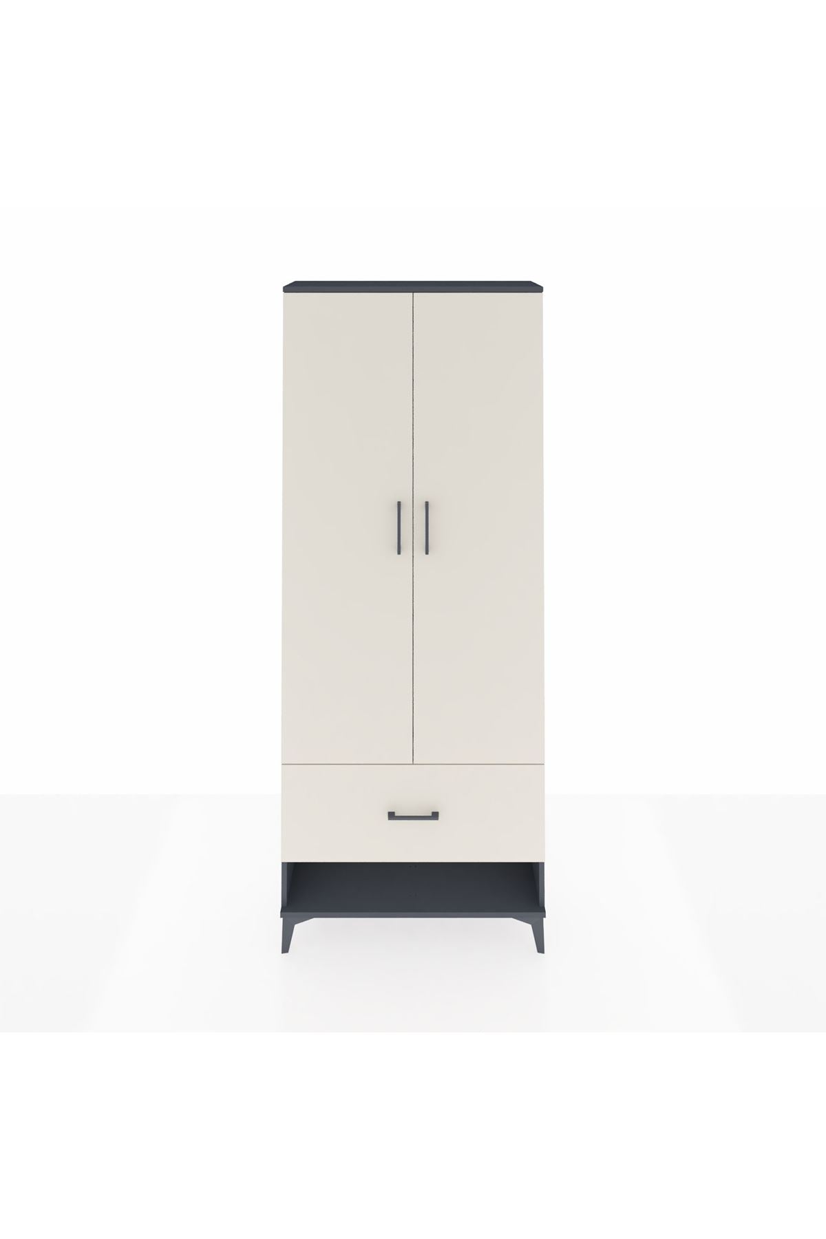 Arges Dolap 4 Raflı Tek Çekmeceli 2 Kapaklı 88x30x221 - S30M029V4A