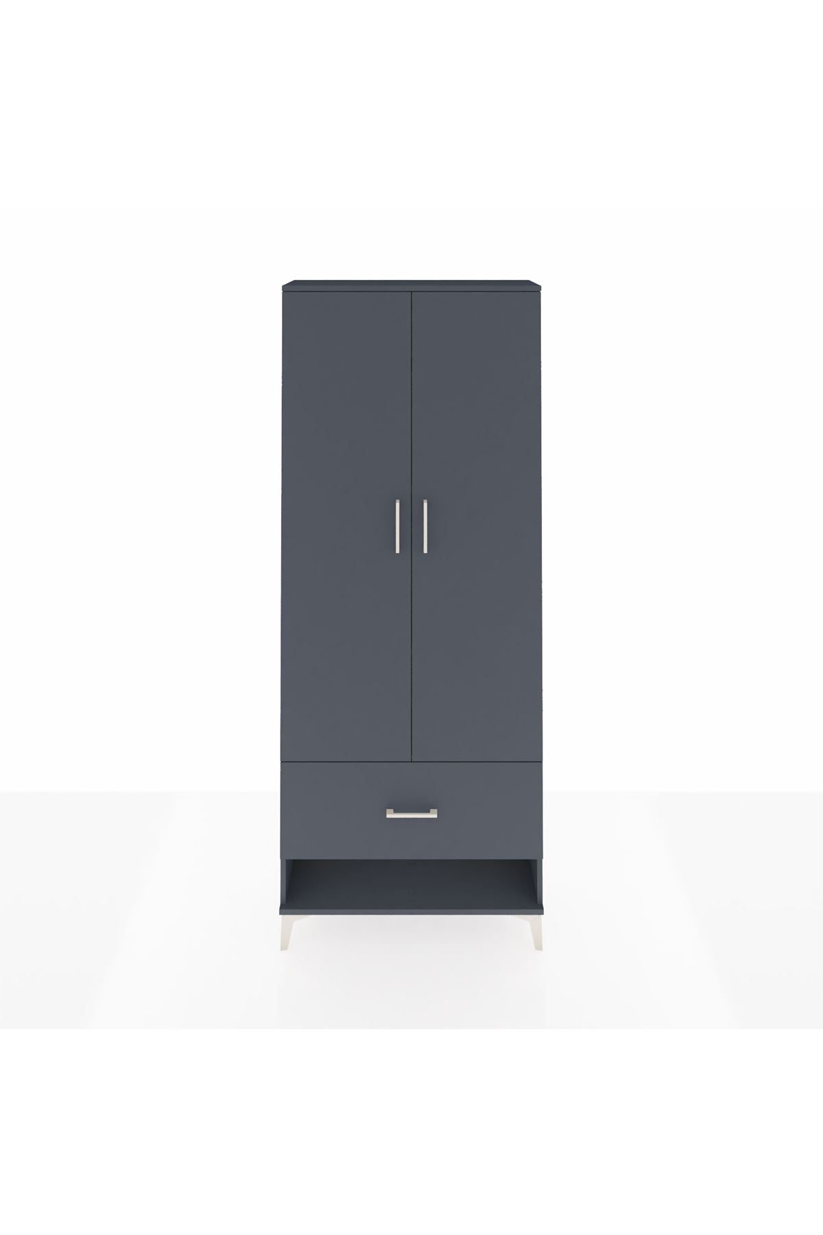 Arges Dolap 4 Raflı Tek Çekmeceli 2 Kapaklı 88x30x221 - S30M029V5A