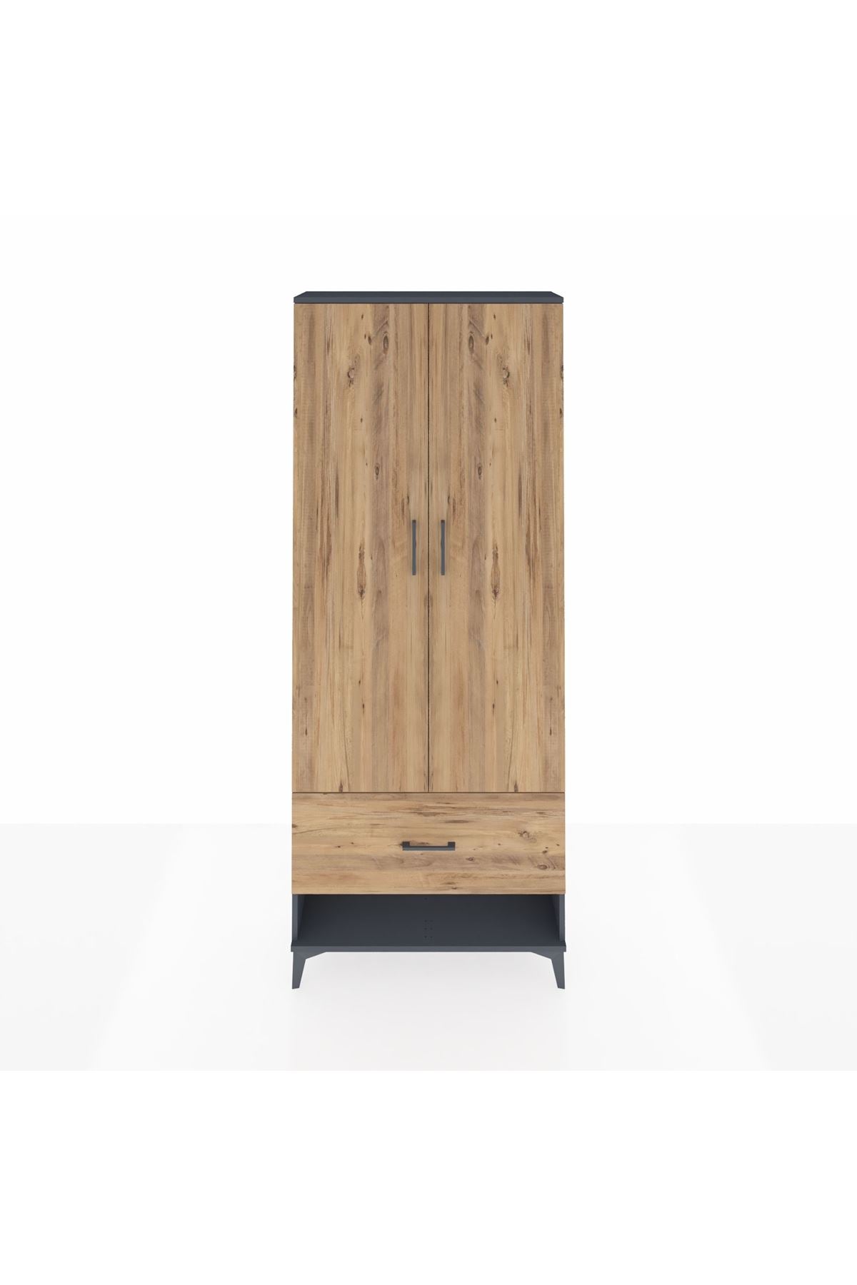 Arges Dolap 4 Raflı Tek Çekmeceli 2 Kapaklı 88x30x221 - S30M029V6A
