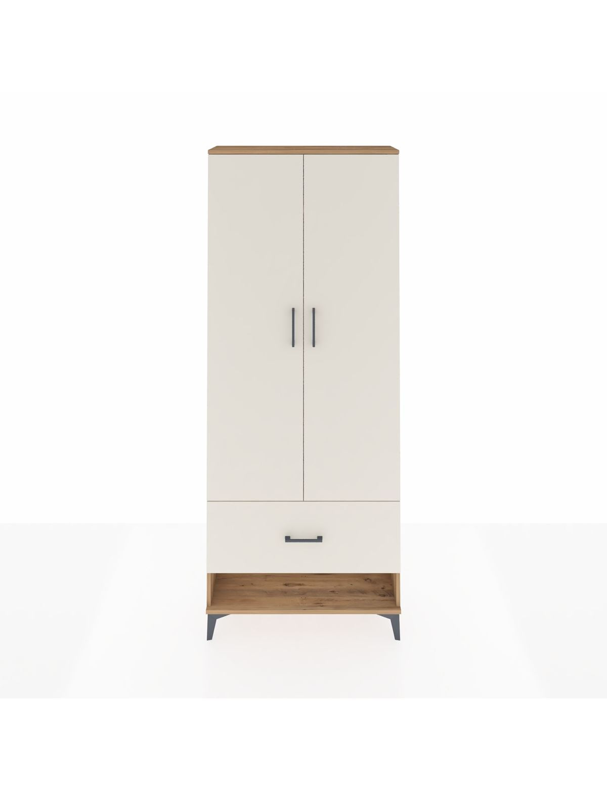 Arges Dolap 4 Raflı Tek Çekmeceli 2 Kapaklı 88x30x221 - S30M029V7A