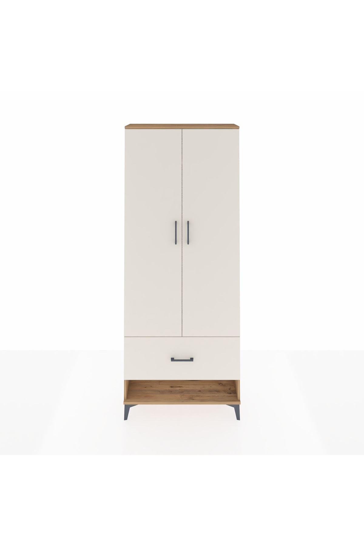 Arges Dolap 4 Raflı Tek Çekmeceli 2 Kapaklı 88x30x221 - S30M029V7A