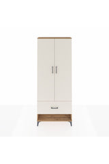 Arges Dolap 4 Raflı Tek Çekmeceli 2 Kapaklı 88x30x221