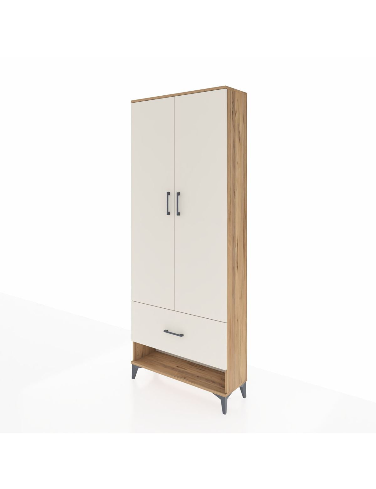 Arges Dolap 4 Raflı Tek Çekmeceli 2 Kapaklı 88x30x221 - S30M029V7A