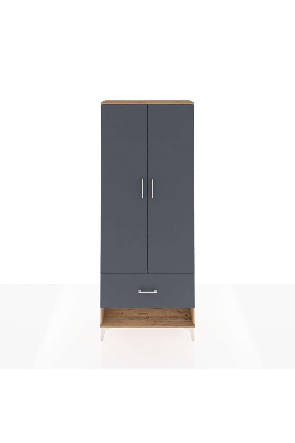 Arges Dolap 4 Raflı Tek Çekmeceli 2 Kapaklı 88x30x221 - S30M029V8A
