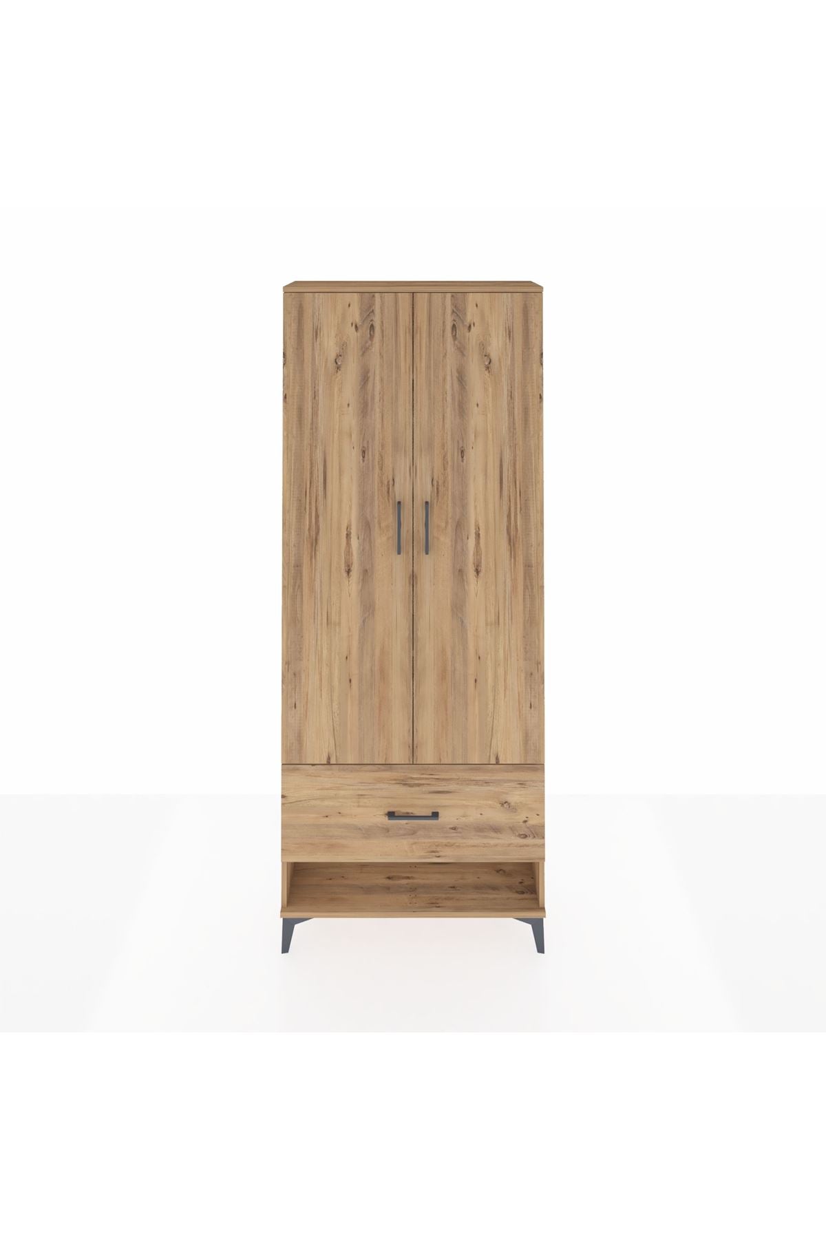 Arges Dolap 4 Raflı Tek Çekmeceli 2 Kapaklı 88x30x221 - S30M029V9A