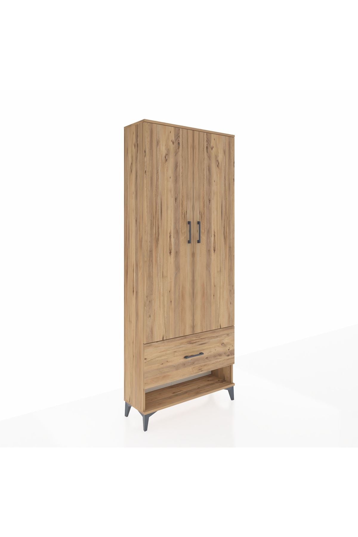Arges Dolap 4 Raflı Tek Çekmeceli 2 Kapaklı 88x30x221 - S30M029V9A