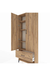 Arges Dolap 4 Raflı Tek Çekmeceli 2 Kapaklı 88x30x221 - S30M029V9A