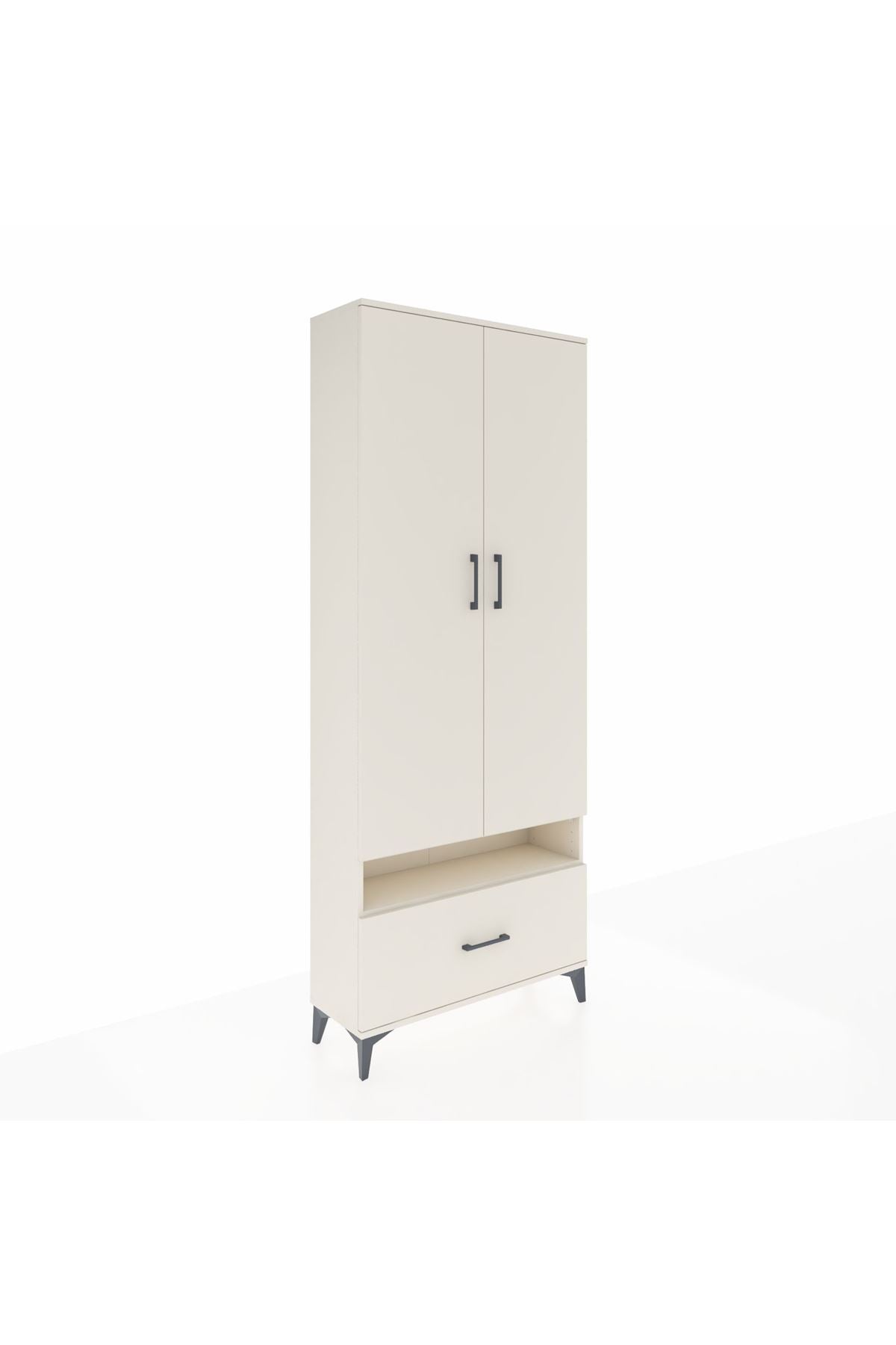 Arges Dolap 3 Raflı Tek Çekmeceli Tek Askılı 88x30x221 - S30M031V1A