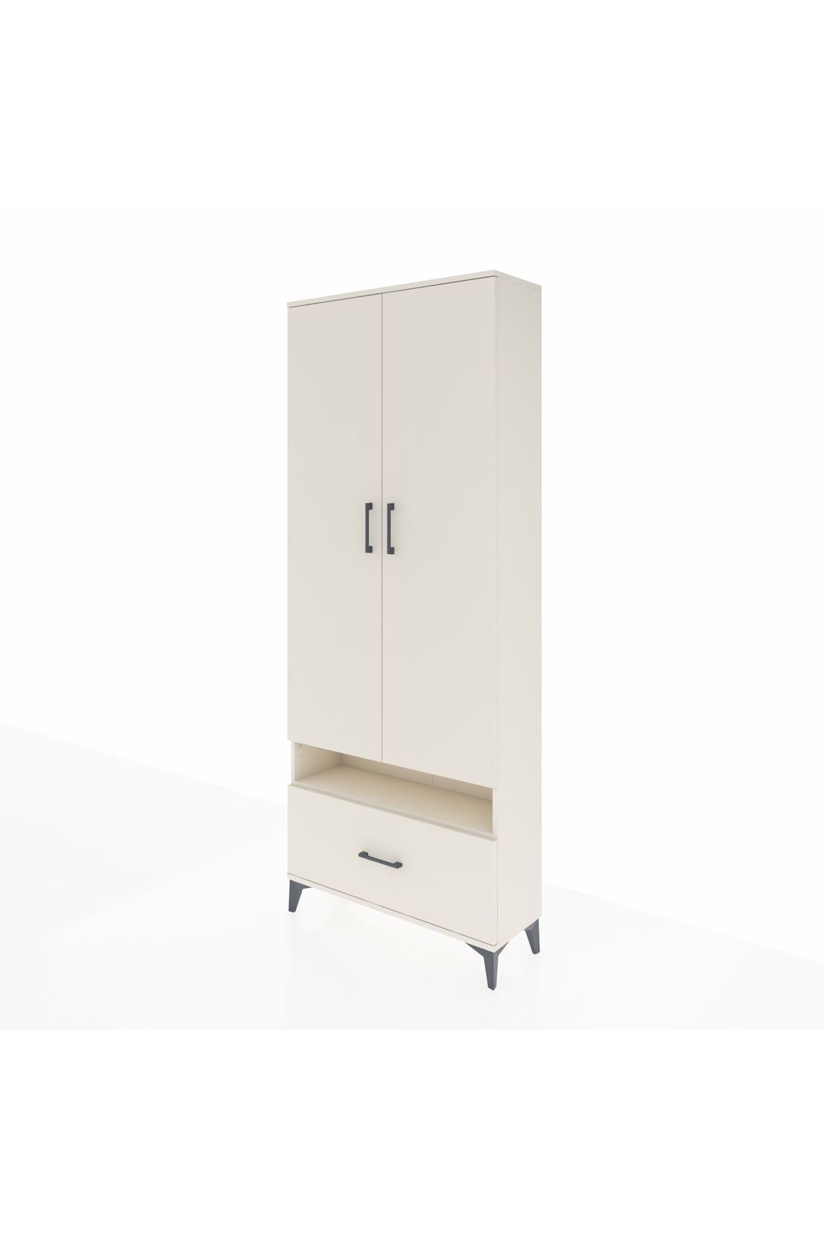 Arges Dolap 3 Raflı Tek Çekmeceli Tek Askılı 88x30x221 - S30M031V1A