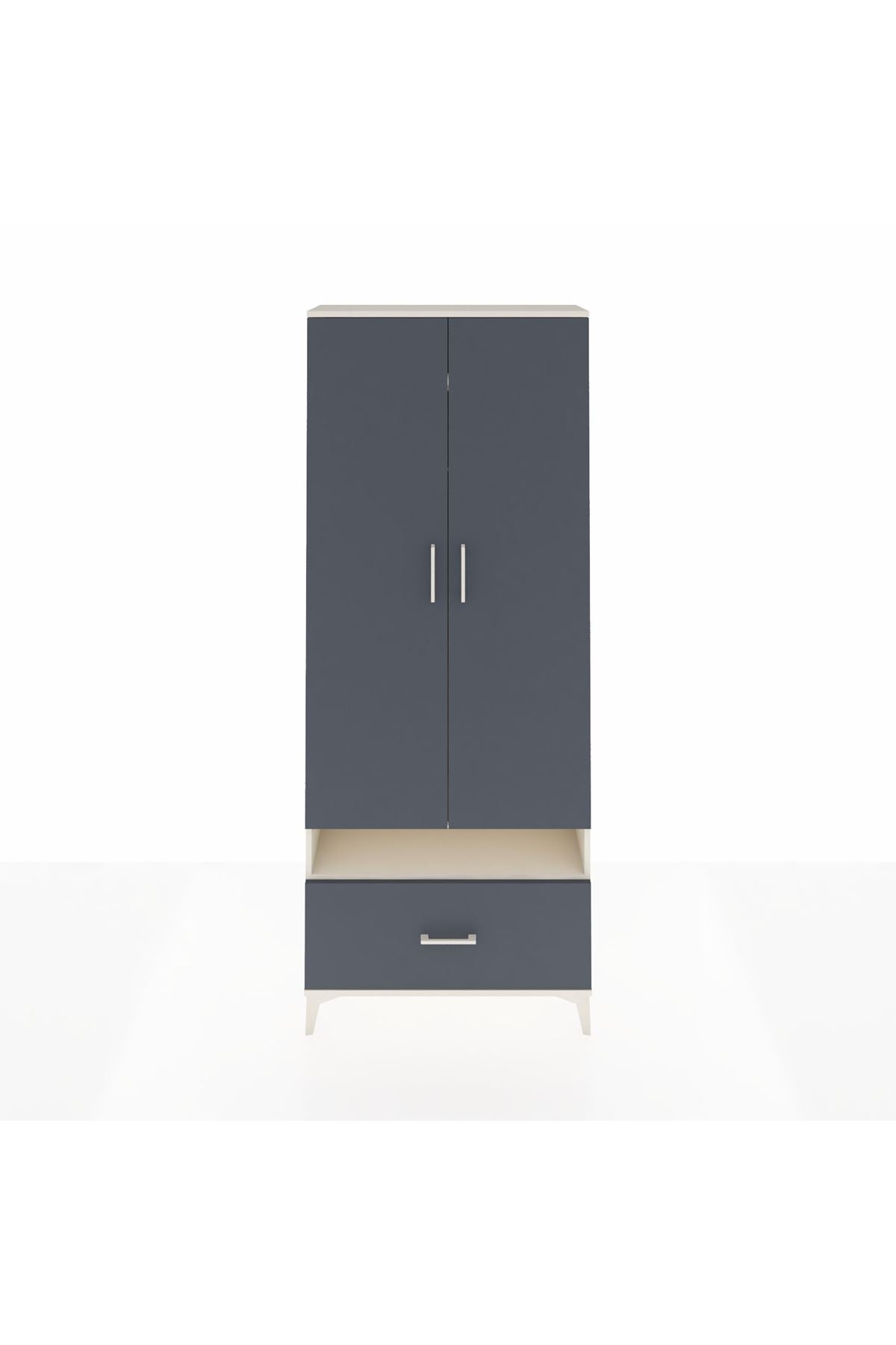 Arges Dolap 3 Raflı Tek Çekmeceli Tek Askılı 88x30x221 - S30M031V2A
