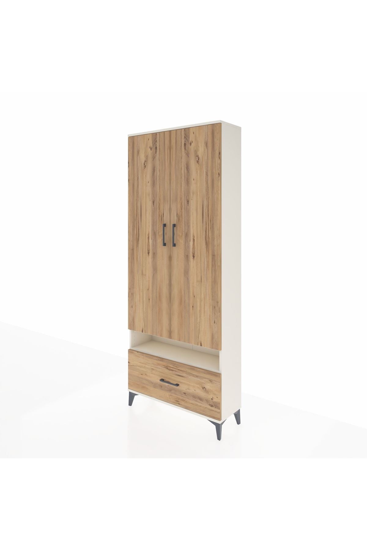Arges Dolap 3 Raflı Tek Çekmeceli Tek Askılı 88x30x221 - S30M031V3A