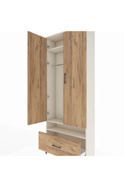 Arges Dolap 3 Raflı Tek Çekmeceli Tek Askılı 88x30x221 - S30M031V3A