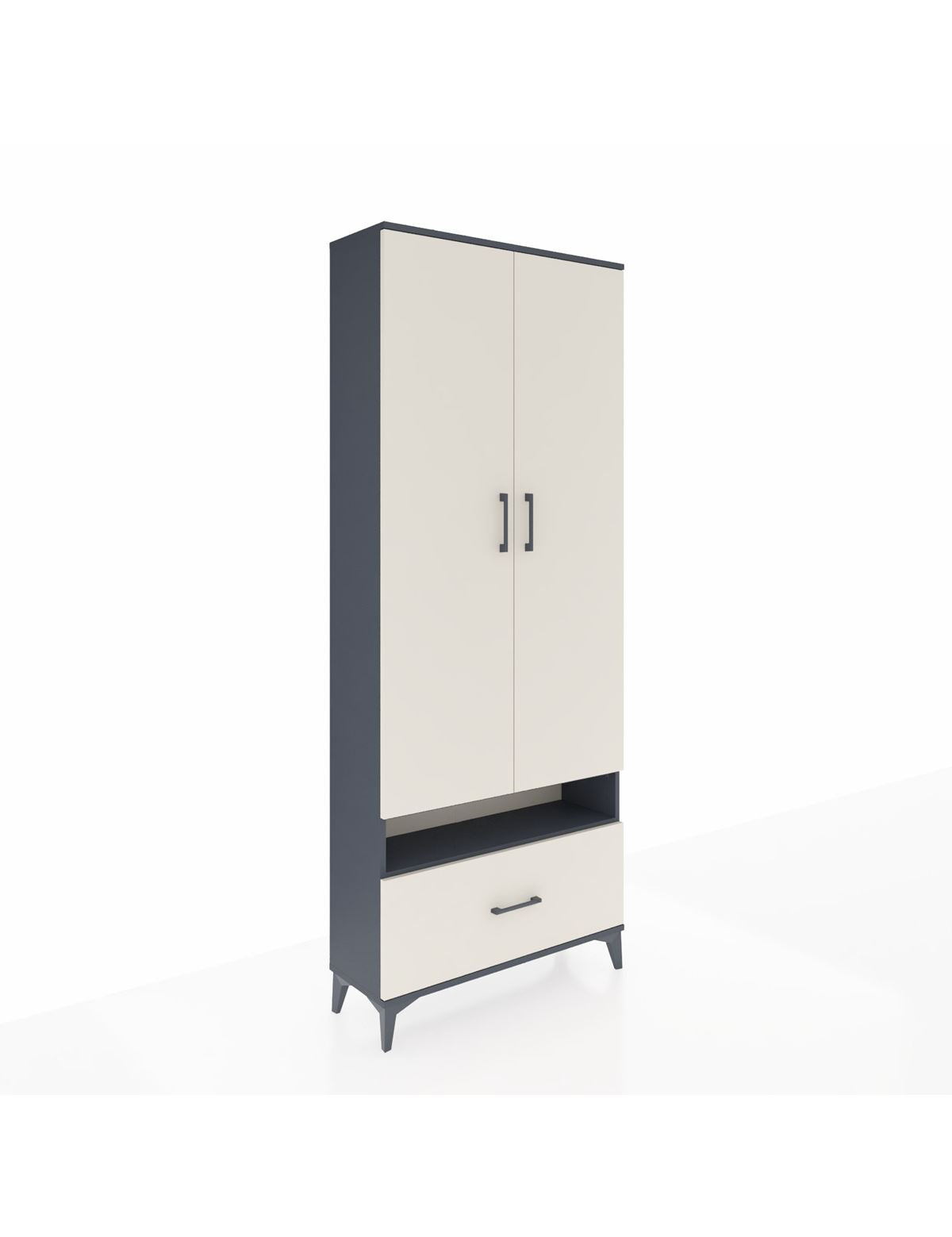 Arges Dolap 3 Raflı Tek Çekmeceli Tek Askılı 88x30x221 - S30M031V4A