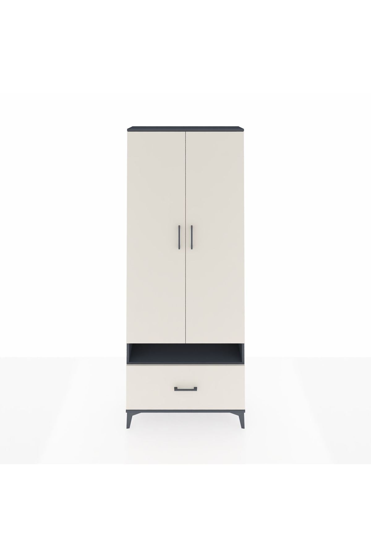 Arges Dolap 3 Raflı Tek Çekmeceli Tek Askılı 88x30x221 - S30M031V4A
