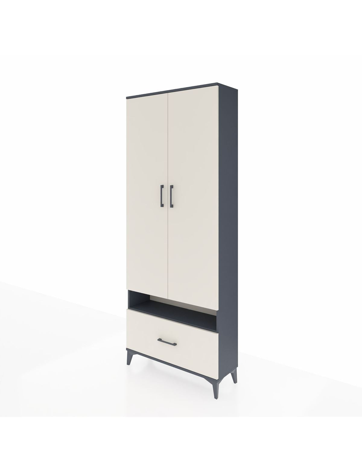 Arges Dolap 3 Raflı Tek Çekmeceli Tek Askılı 88x30x221 - S30M031V4A