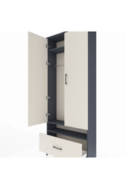 Arges Dolap 3 Raflı Tek Çekmeceli Tek Askılı 88x30x221 - S30M031V4A