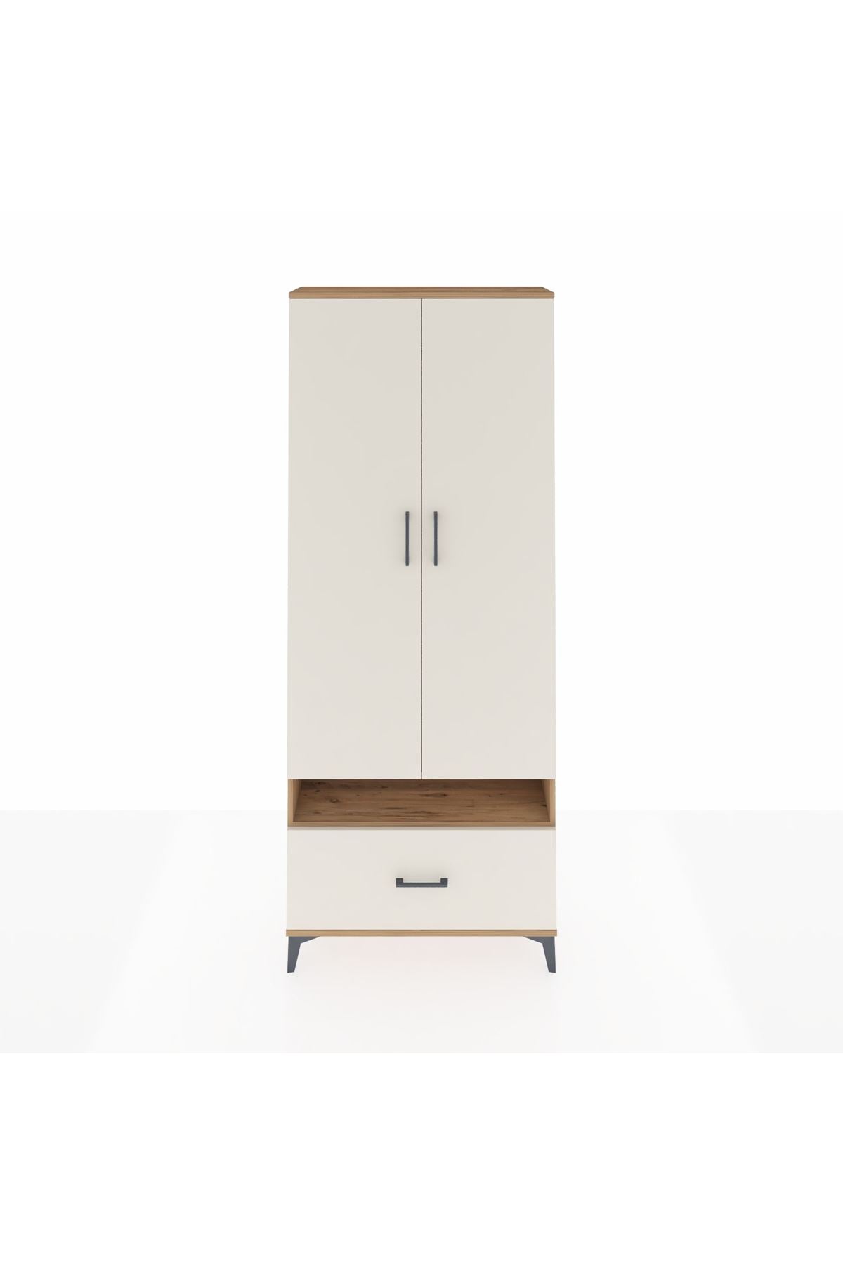 Arges Dolap 3 Raflı Tek Çekmeceli Tek Askılı 88x30x221 - S30M031V7A