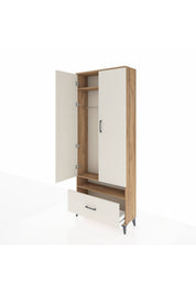 Arges Dolap 3 Raflı Tek Çekmeceli Tek Askılı 88x30x221 - S30M031V7A