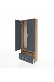 Arges Dolap 3 Raflı Tek Çekmeceli Tek Askılı 88x30x221 - S30M031V8A