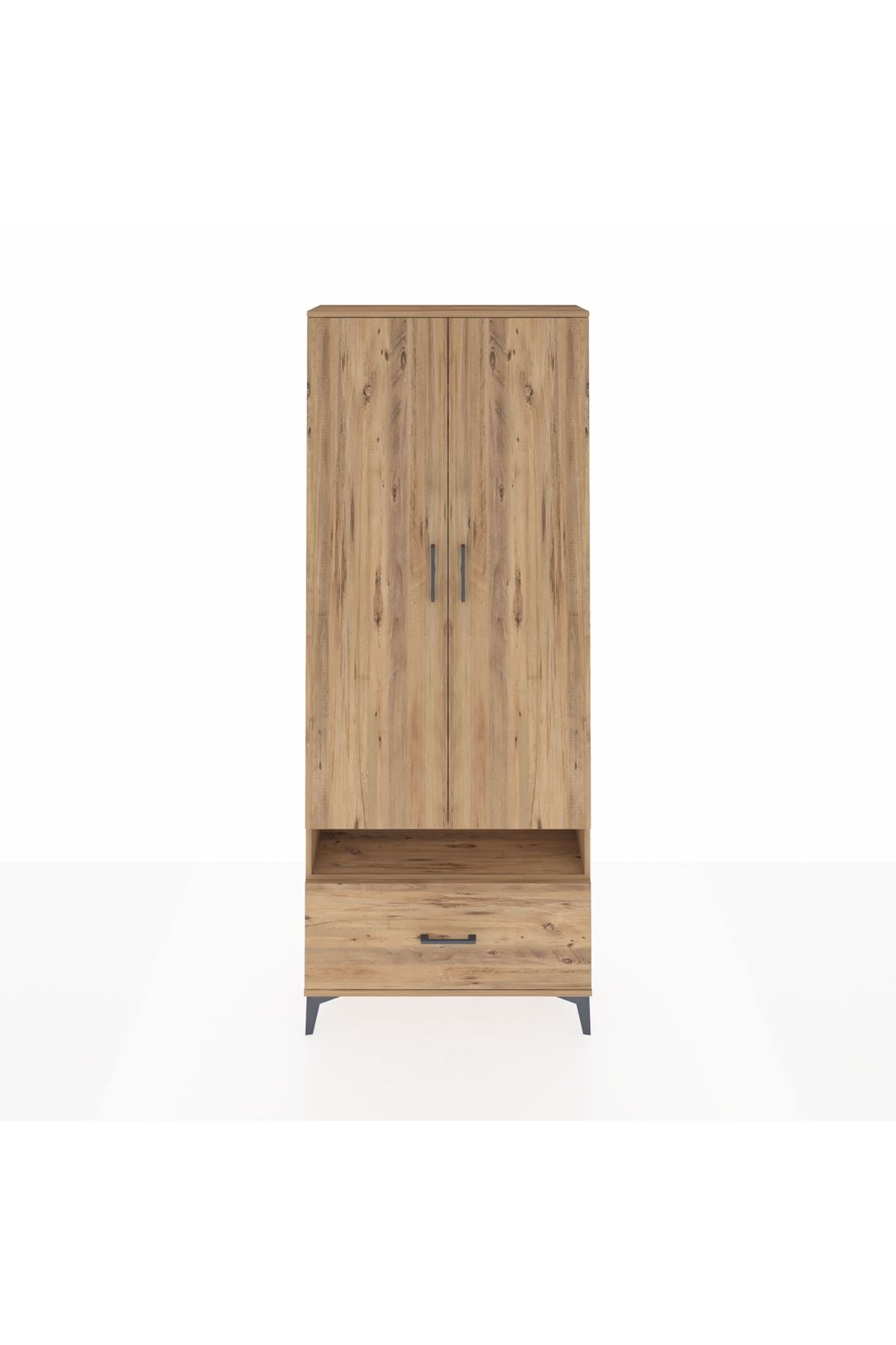 Arges Dolap 3 Raflı Tek Çekmeceli Tek Askılı 88x30x221 - S30M031V9A