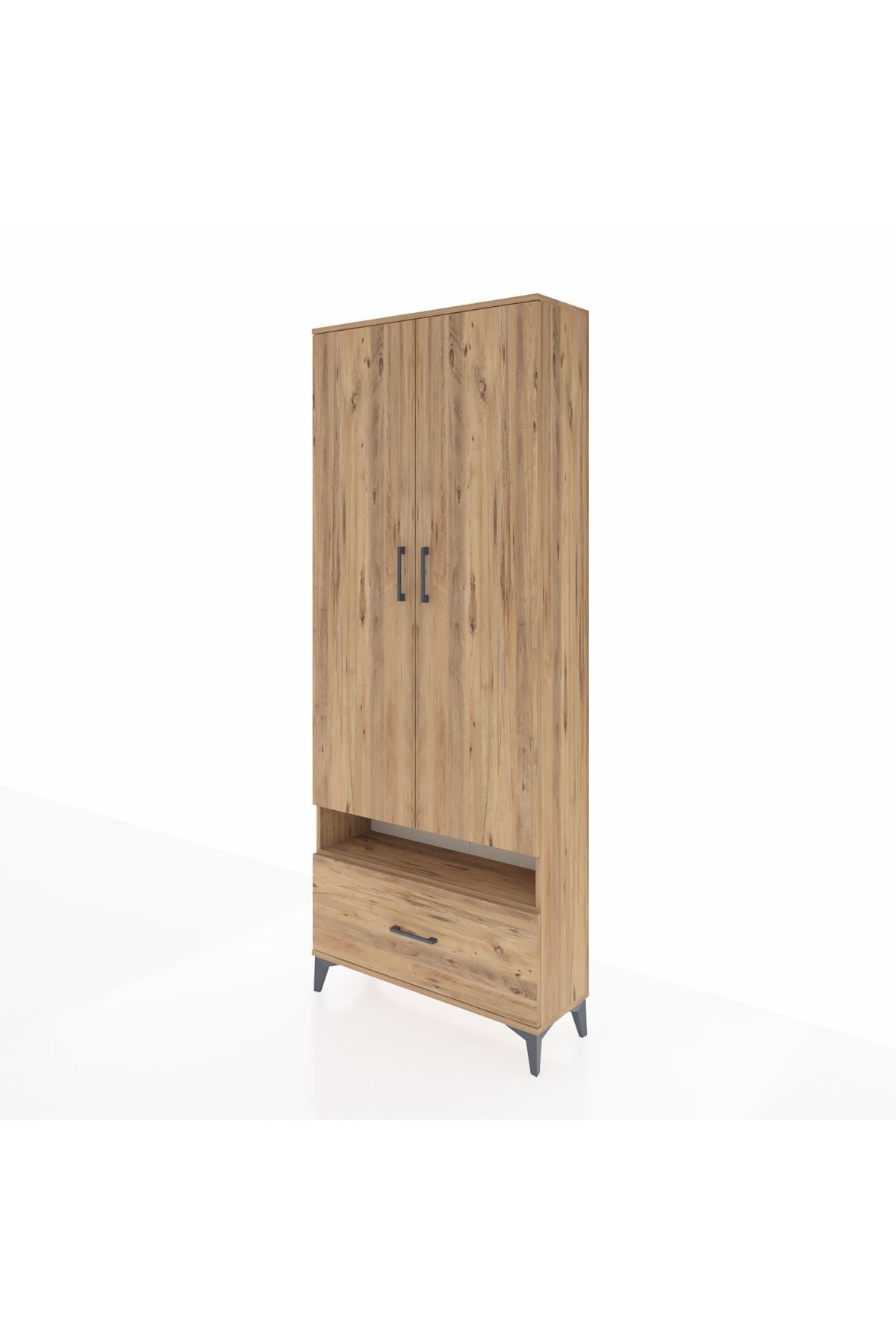 Arges Dolap 3 Raflı Tek Çekmeceli Tek Askılı 88x30x221 - S30M031V9A