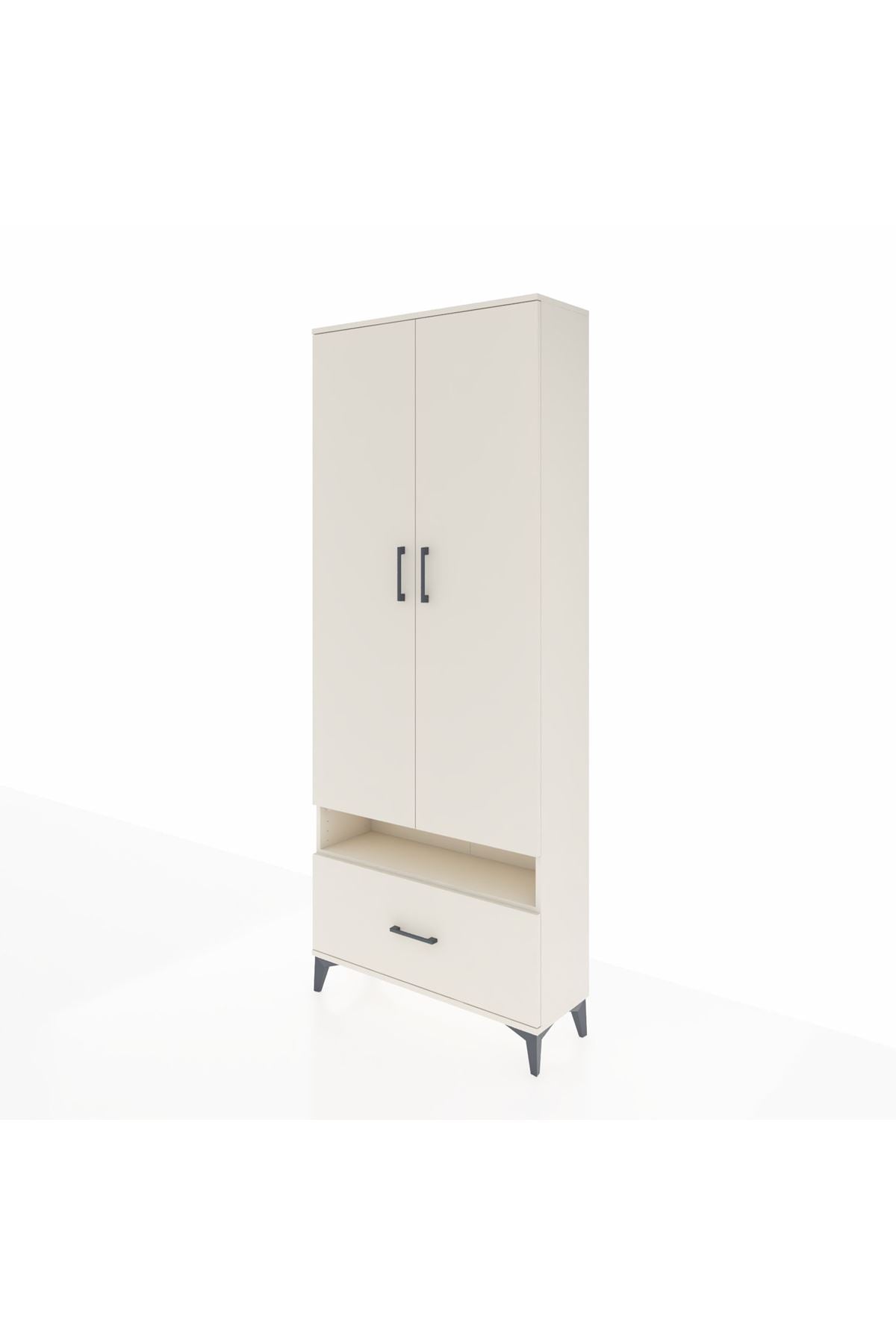 Arges Dolap 5 Raflı Tek Çekmeceli 2 Kapaklı 88x30x221 - S30M032V1A
