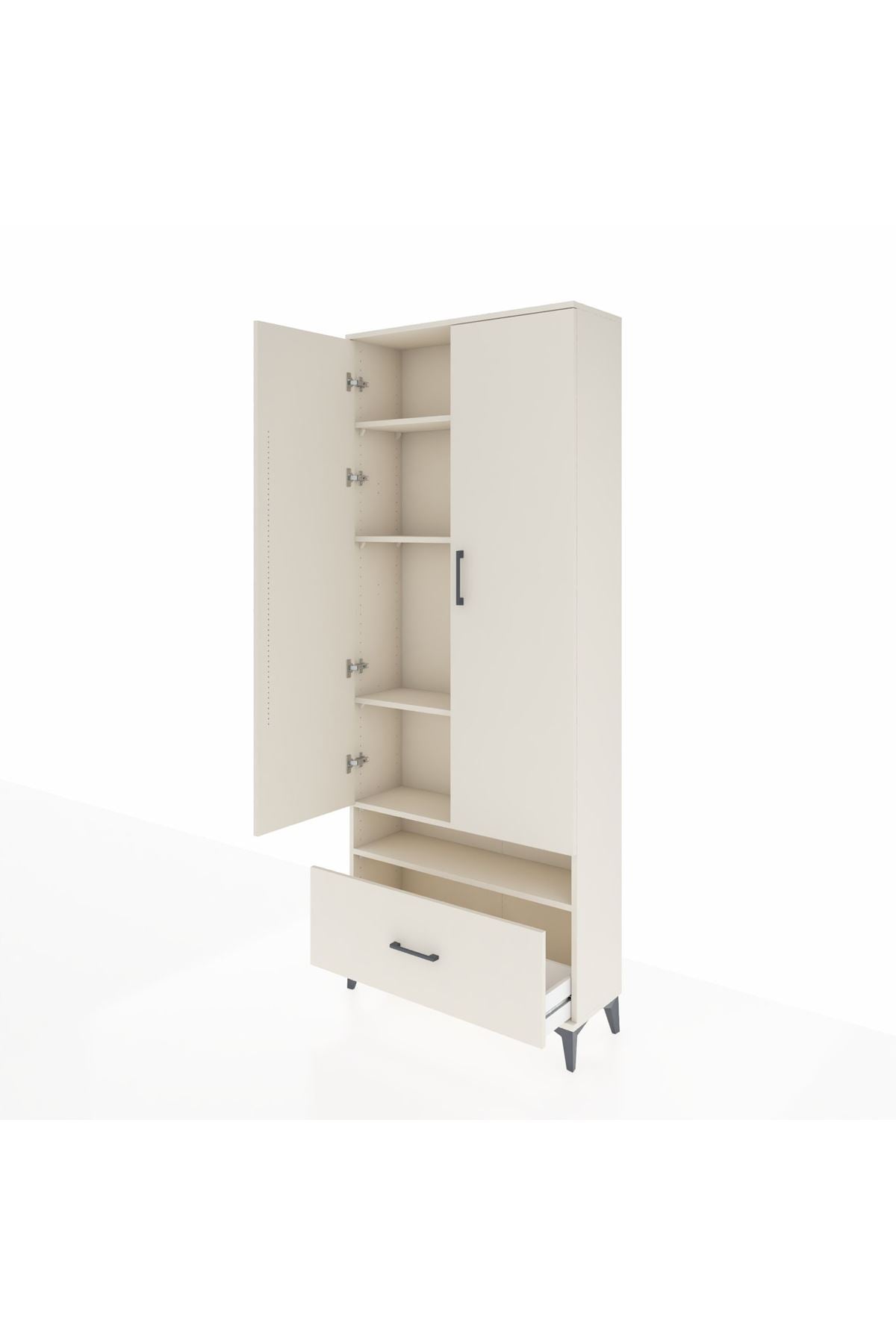 Arges Dolap 5 Raflı Tek Çekmeceli 2 Kapaklı 88x30x221 - S30M032V1A