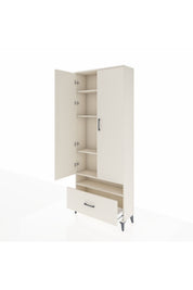 Arges Dolap 5 Raflı Tek Çekmeceli 2 Kapaklı 88x30x221 - S30M032V1A