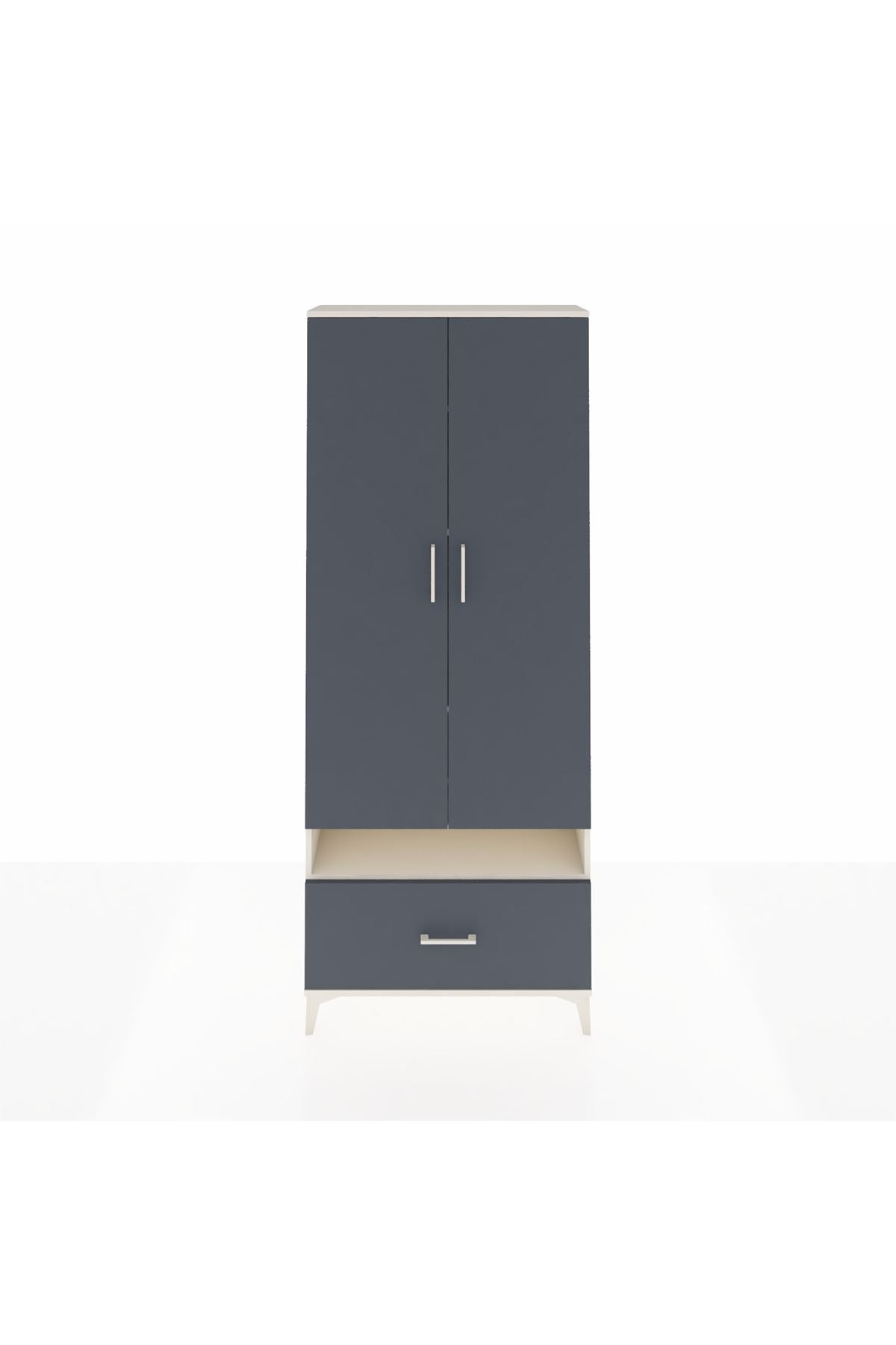Arges Dolap 5 Raflı Tek Çekmeceli 2 Kapaklı 88x30x221 - S30M032V2A