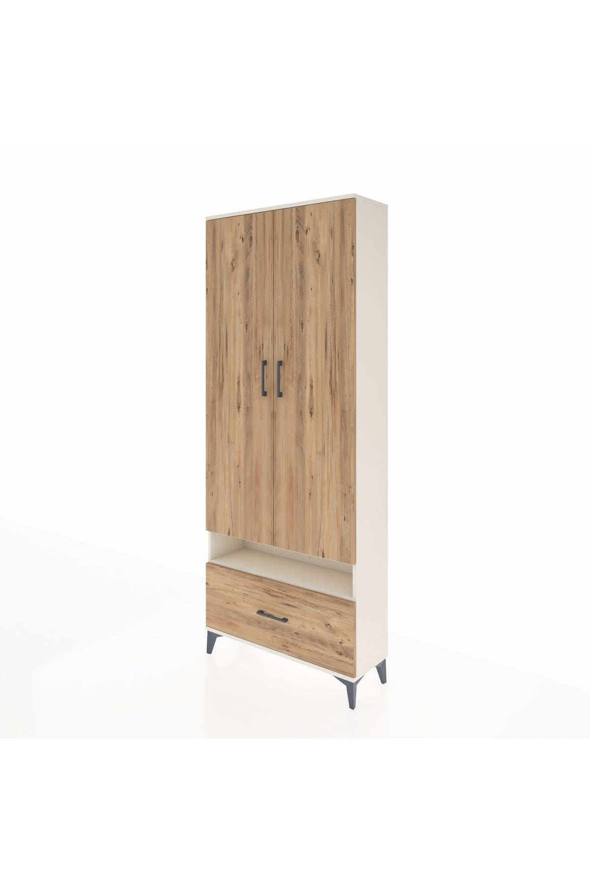 Arges Dolap 5 Raflı Tek Çekmeceli 2 Kapaklı 88x30x221 - S30M032V3A