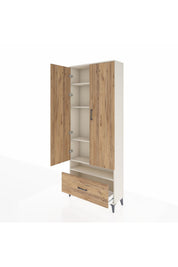 Arges Dolap 5 Raflı Tek Çekmeceli 2 Kapaklı 88x30x221 - S30M032V3A