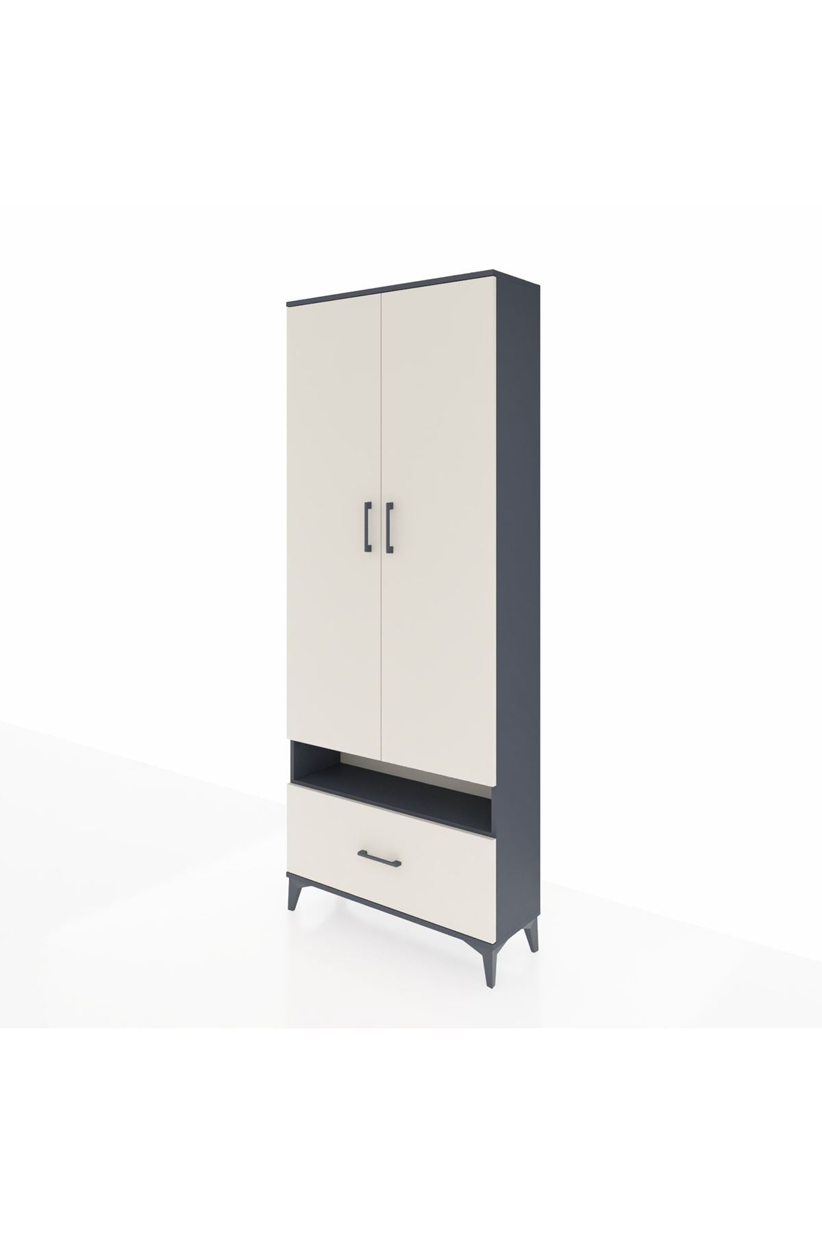 Arges Dolap 5 Raflı Tek Çekmeceli 2 Kapaklı 88x30x221 - S30M032V4A