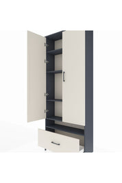 Arges Dolap 5 Raflı Tek Çekmeceli 2 Kapaklı 88x30x221 - S30M032V4A