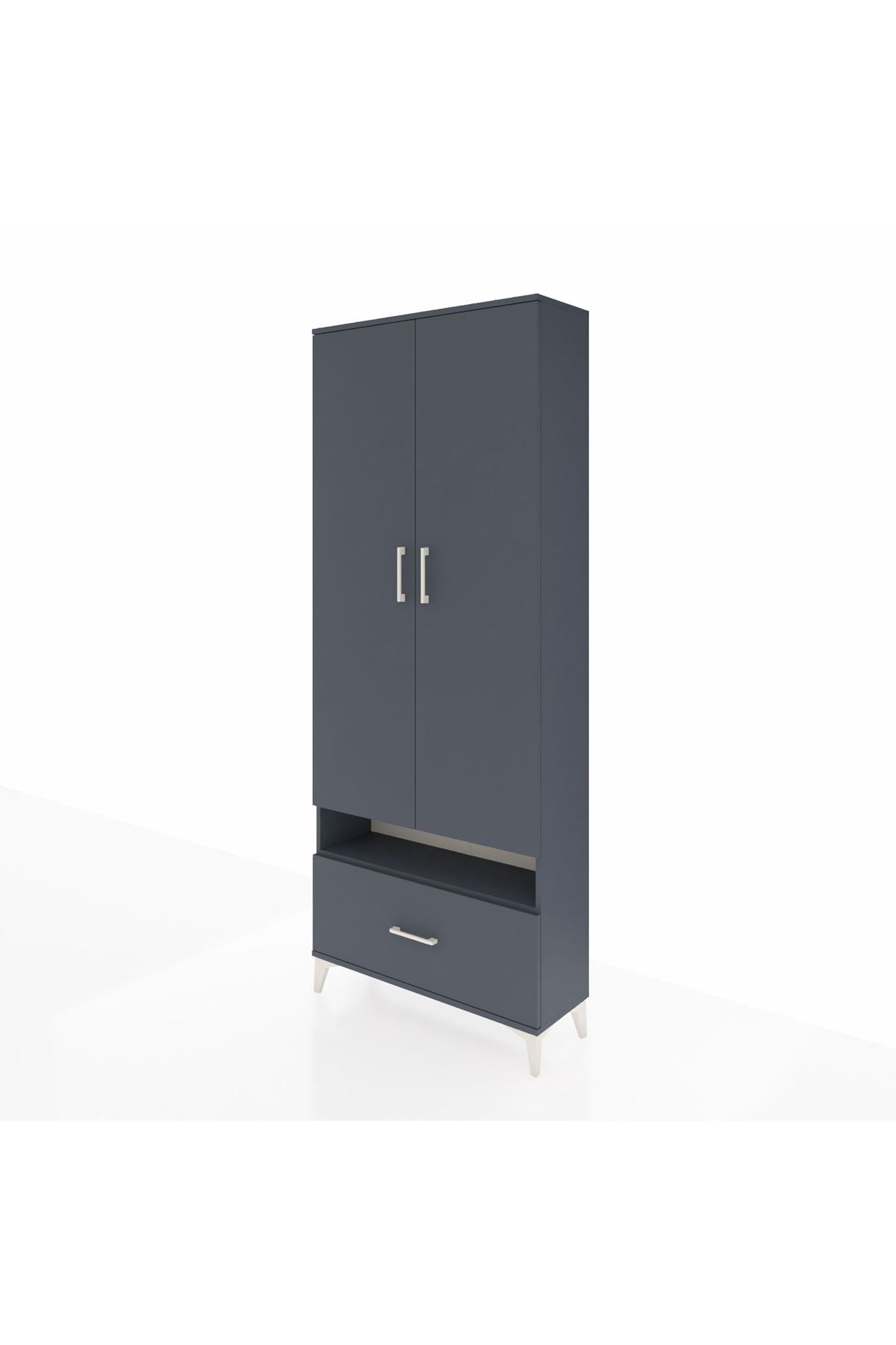 Arges Dolap 5 Raflı Tek Çekmeceli 2 Kapaklı 88x30x221 - S30M032V5A