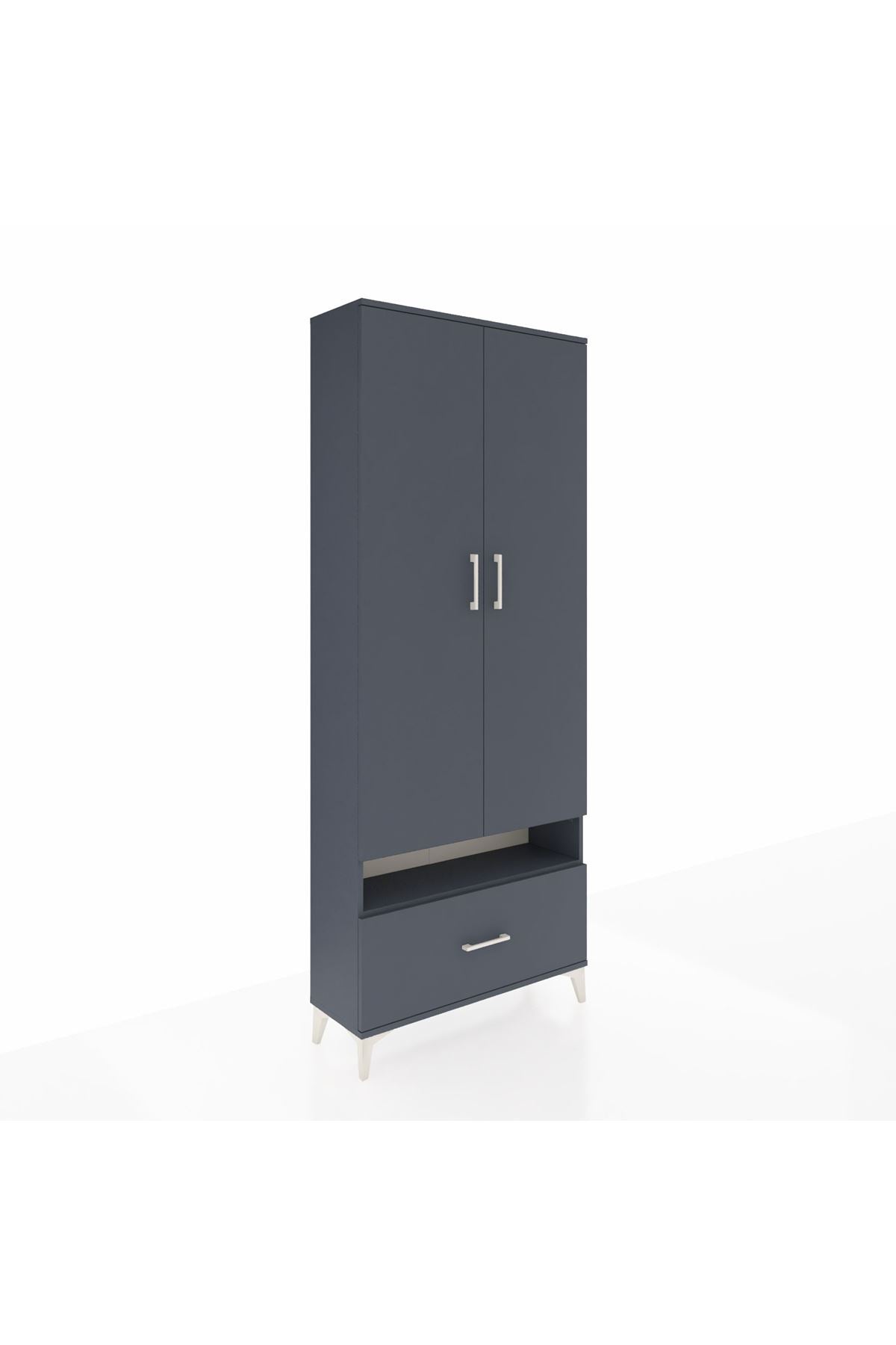 Arges Dolap 5 Raflı Tek Çekmeceli 2 Kapaklı 88x30x221 - S30M032V5A