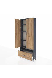 Arges Dolap 5 Raflı Tek Çekmeceli 2 Kapaklı 88x30x221 - S30M032V6A