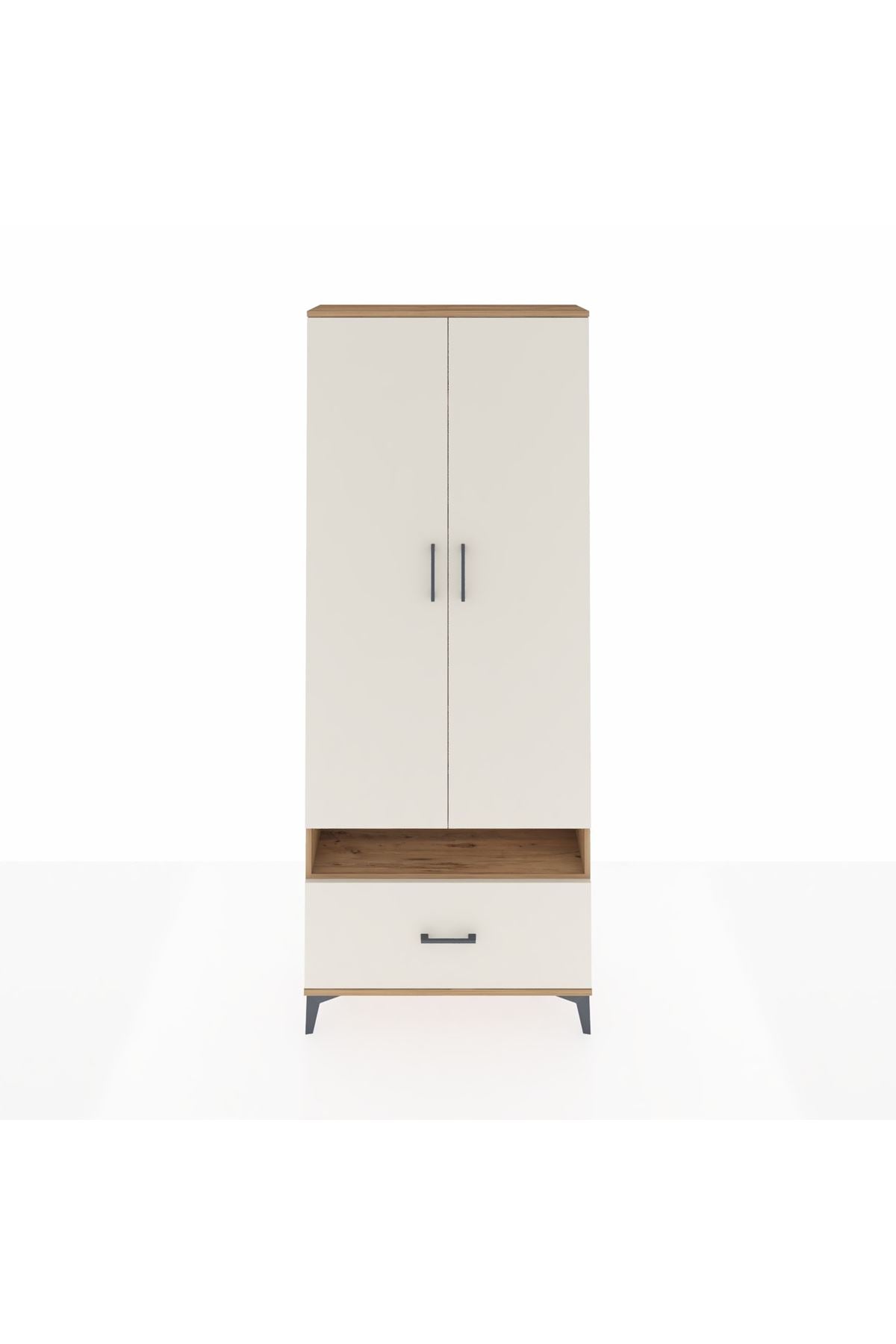 Arges Dolap 5 Raflı Tek Çekmeceli 2 Kapaklı 88x30x221 - S30M032V7A