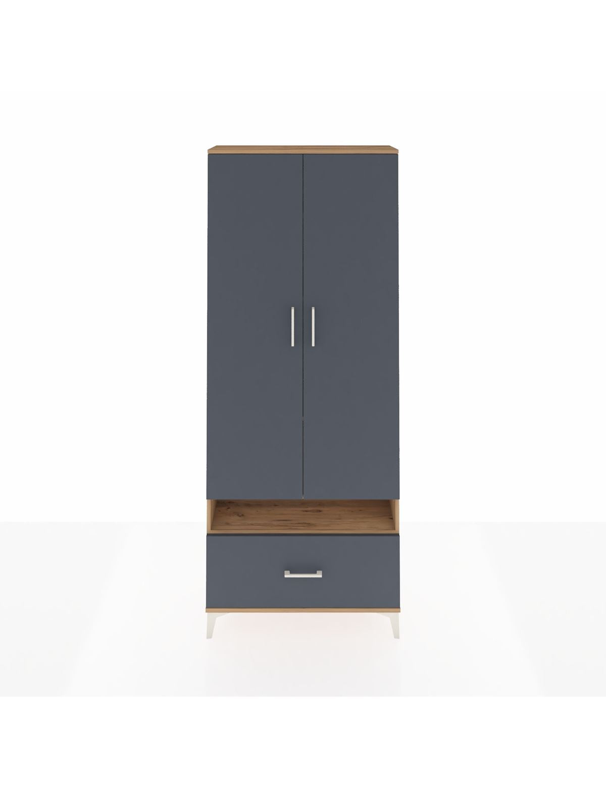 Arges Dolap 5 Raflı Tek Çekmeceli 2 Kapaklı 88x30x221 - S30M032V8A