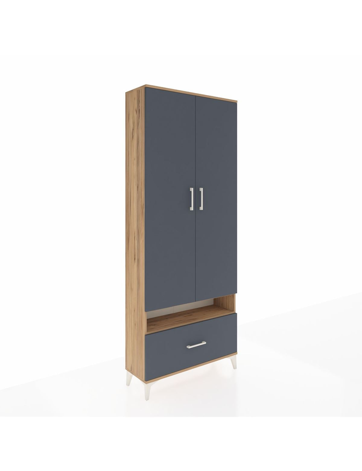 Arges Dolap 5 Raflı Tek Çekmeceli 2 Kapaklı 88x30x221 - S30M032V8A