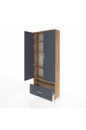 Arges Dolap 5 Raflı Tek Çekmeceli 2 Kapaklı 88x30x221 - S30M032V8A