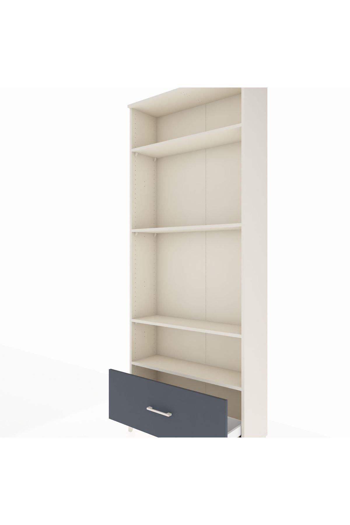 Arges Dolap 4 Raflı Tek Çekmeceli 88x30x221 - S30M033V2A
