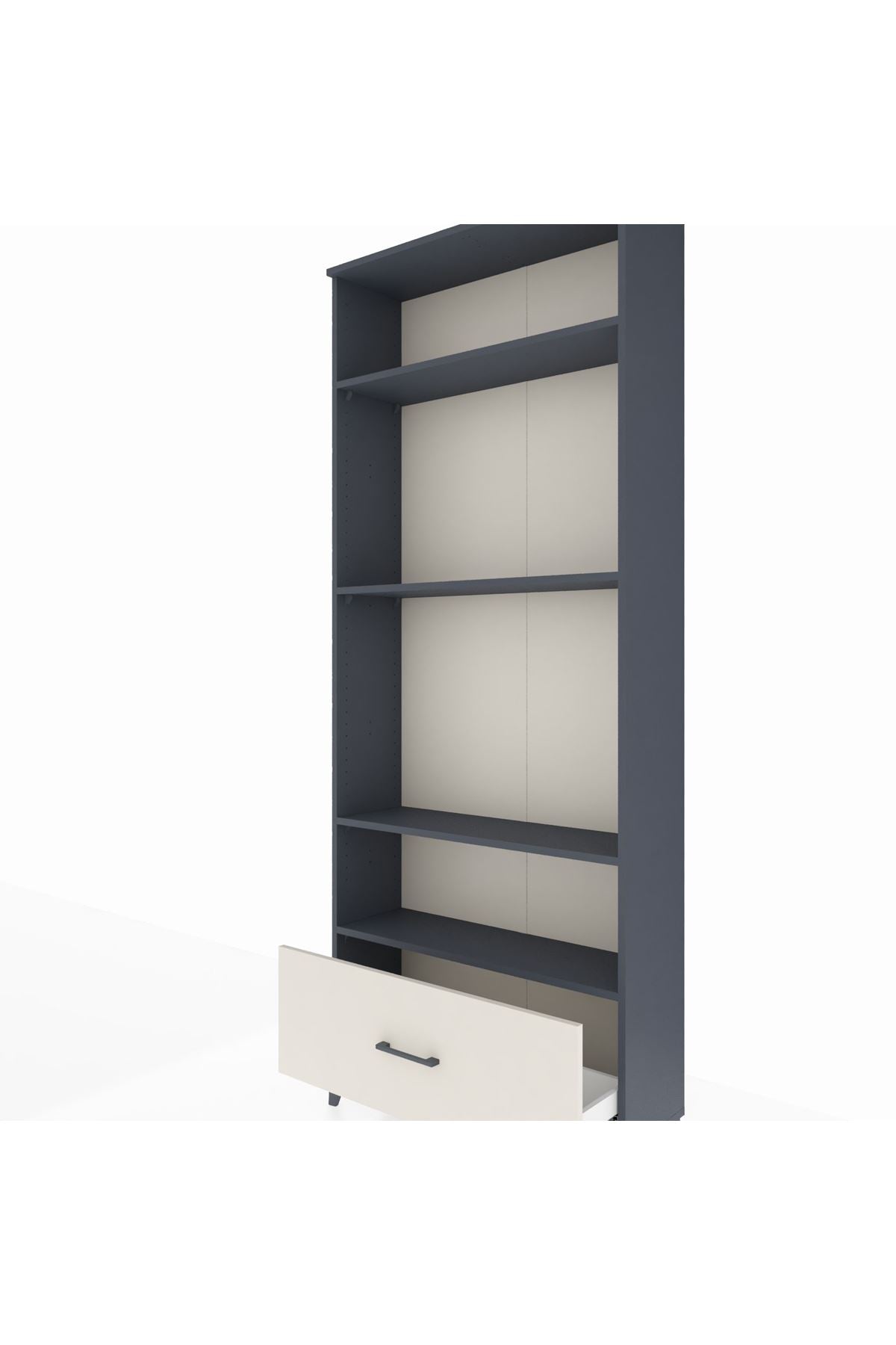 Arges Dolap 4 Raflı Tek Çekmeceli 88x30x221 - S30M033V4A