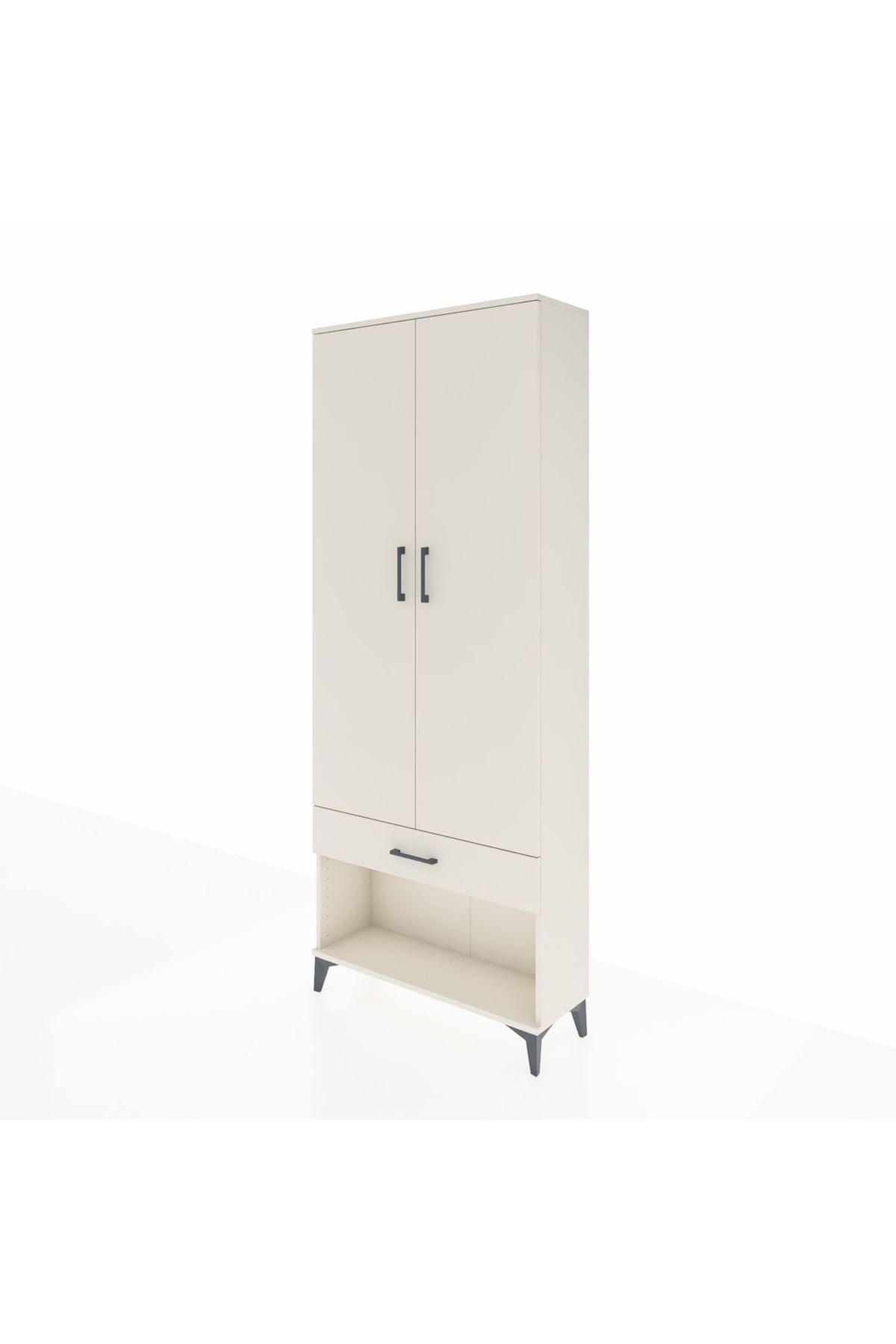 Arges Dolap 2 Raflı Tek Çekmeceli Tek Askılı 88x30x221 - S30M034V1A