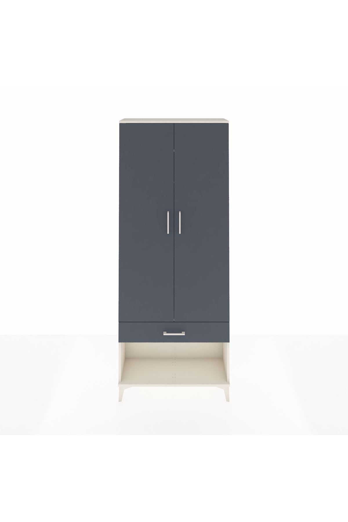Arges Dolap 2 Raflı Tek Çekmeceli Tek Askılı 88x30x221 - S30M034V2A