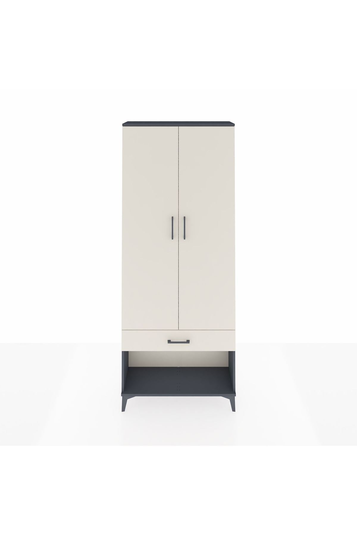 Arges Dolap 2 Raflı Tek Çekmeceli Tek Askılı 88x30x221 - S30M034V4A
