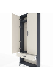 Arges Dolap 2 Raflı Tek Çekmeceli Tek Askılı 88x30x221 - S30M034V4A