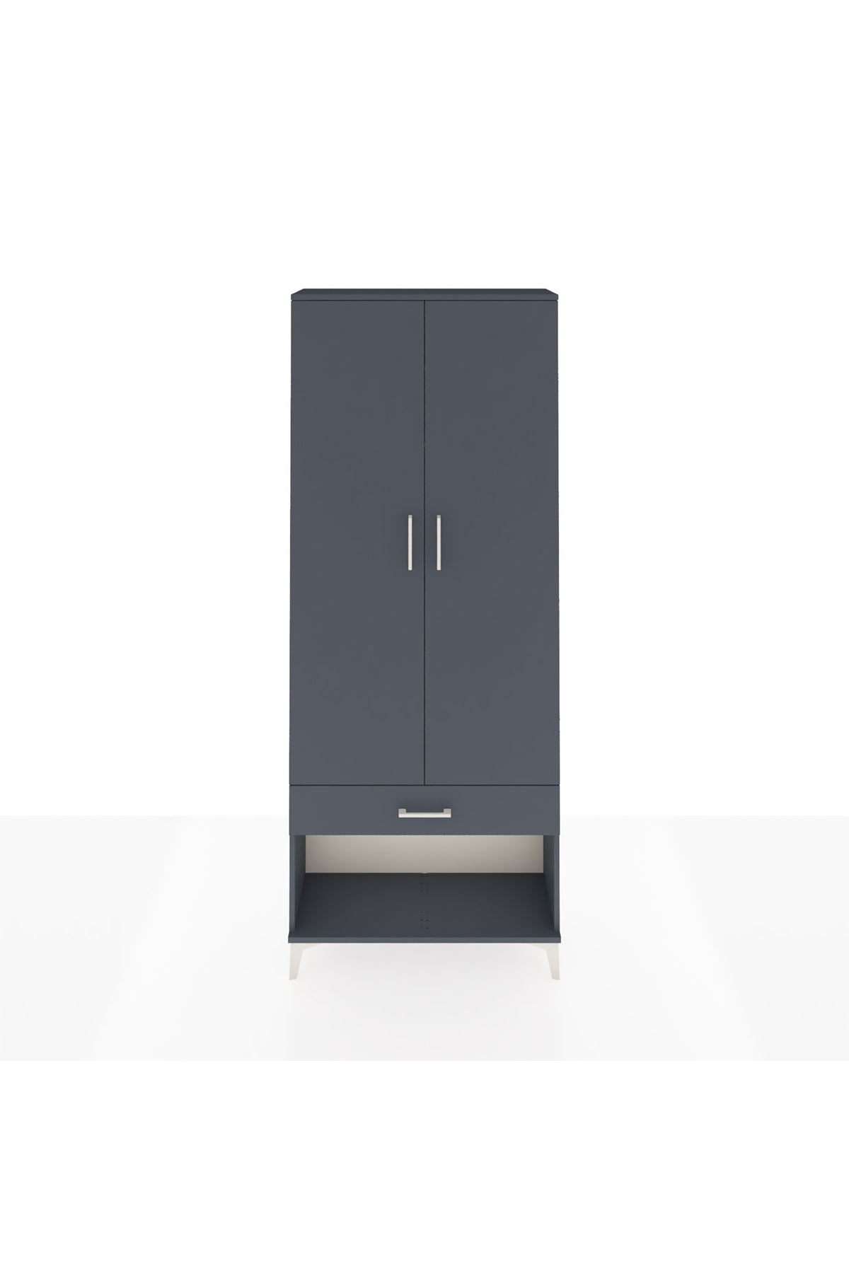 Arges Dolap 2 Raflı Tek Çekmeceli Tek Askılı 88x30x221 - S30M034V5A