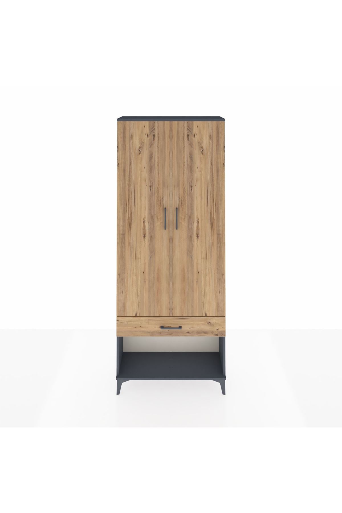 Arges Dolap 2 Raflı Tek Çekmeceli Tek Askılı 88x30x221 - S30M034V6A