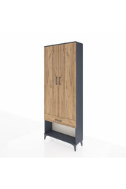 Arges Dolap 2 Raflı Tek Çekmeceli Tek Askılı 88x30x221 - S30M034V6A